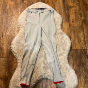 Miller's Medalist Cotton Back Breech Size 26 Light Gray Riding Pants Equestrian